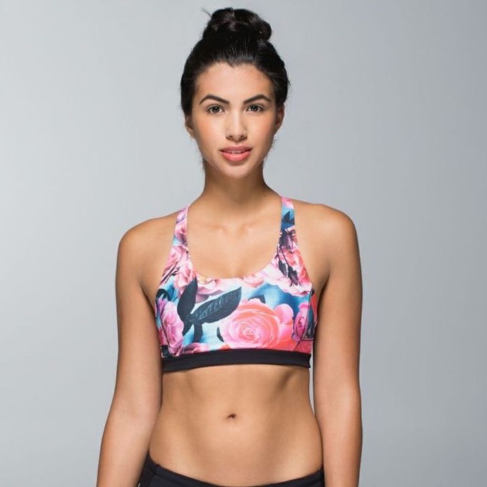 Lululemon Top Speed Bra- Secret Garden - Size 8